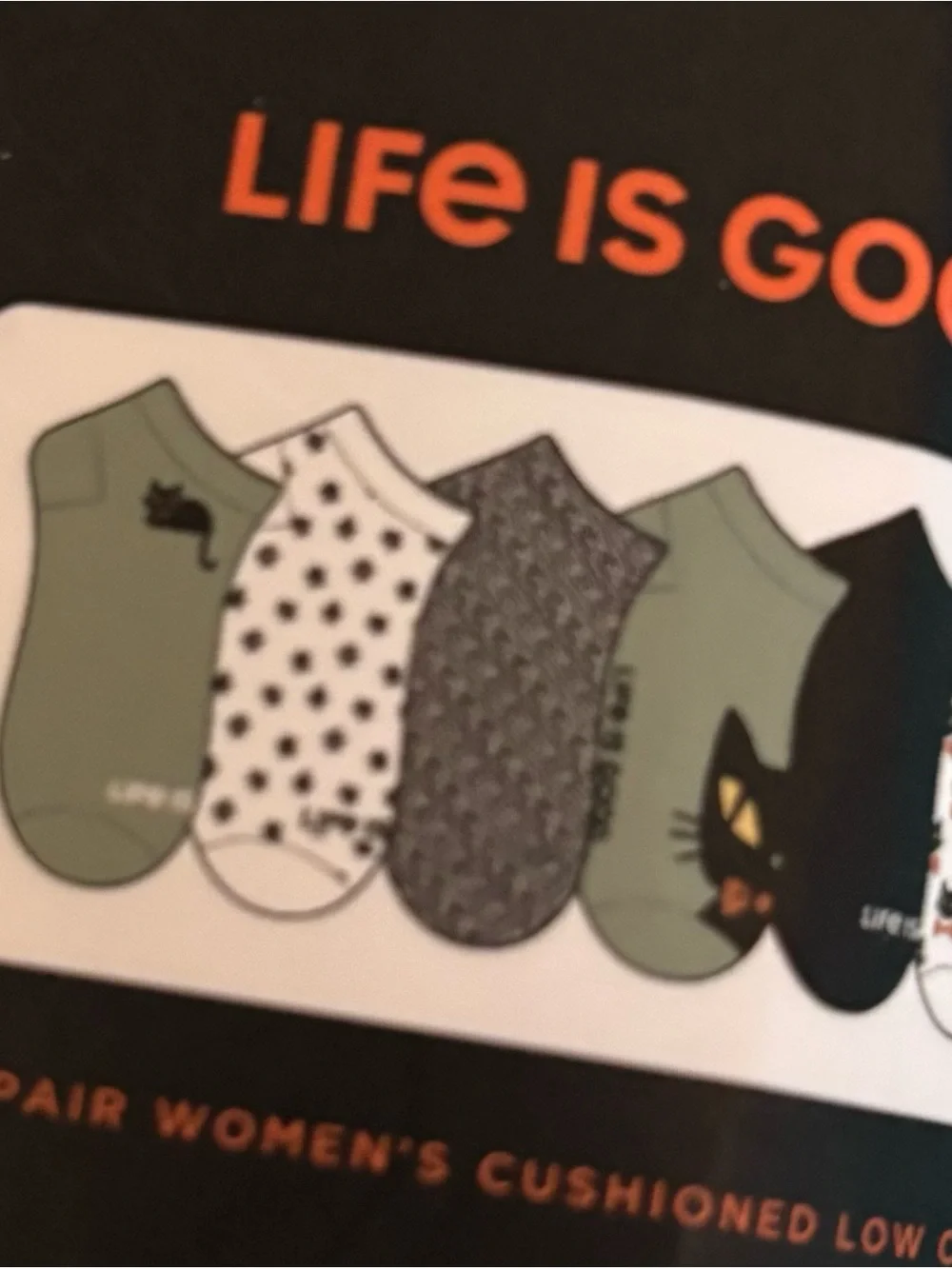 Life is Good Halloween socks. 6 pair New